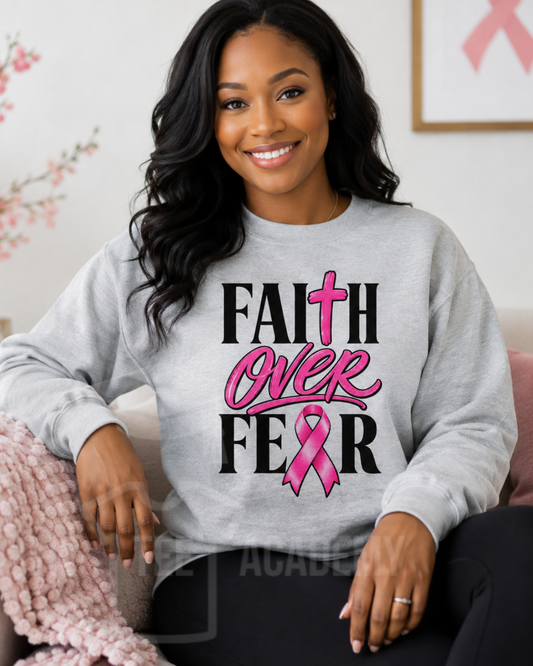 Faith Over Fear -Matte Clear Film Screen Print Transfer