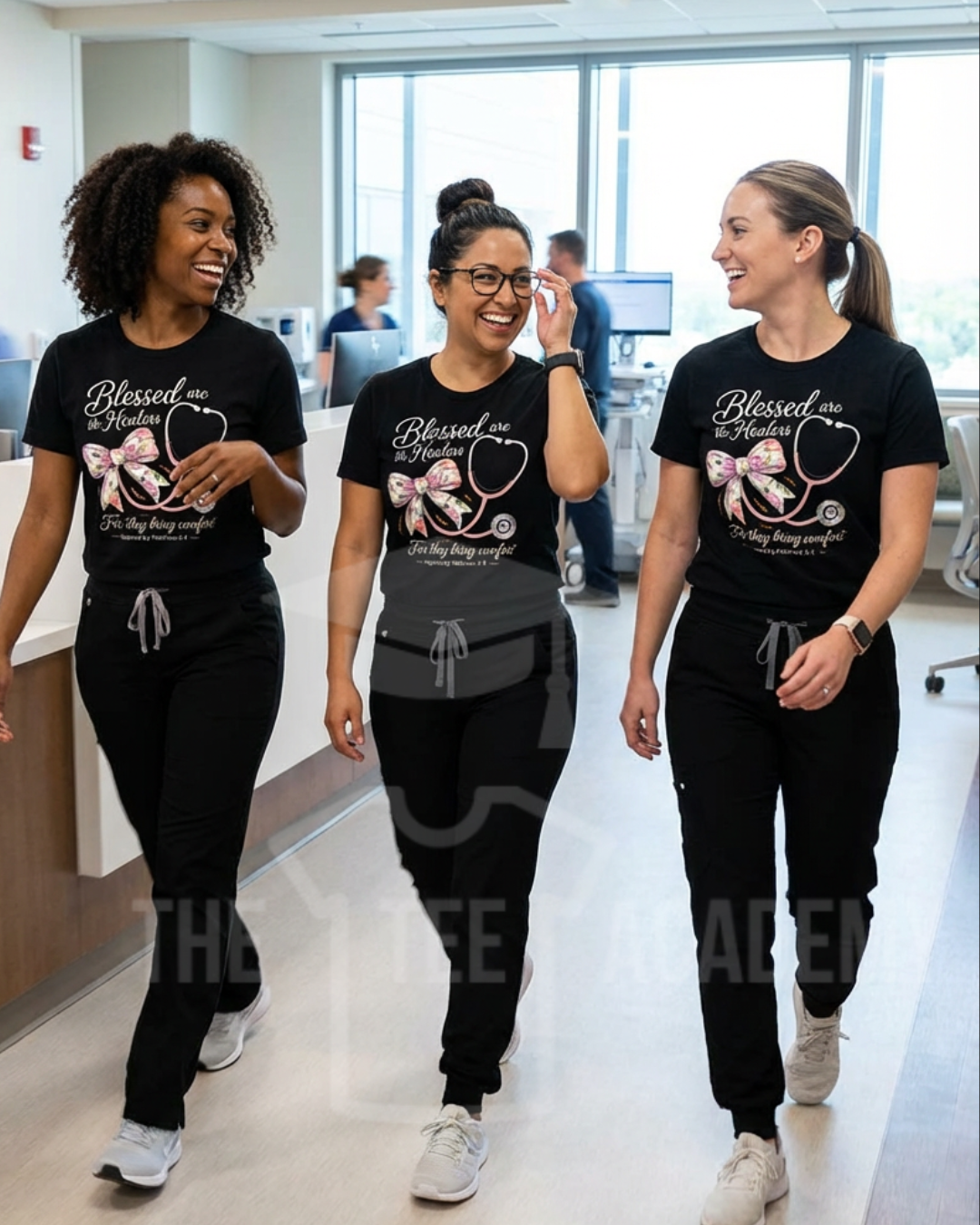 Blessed Are The Healers- Matte Clear Film Screen Print Transfer