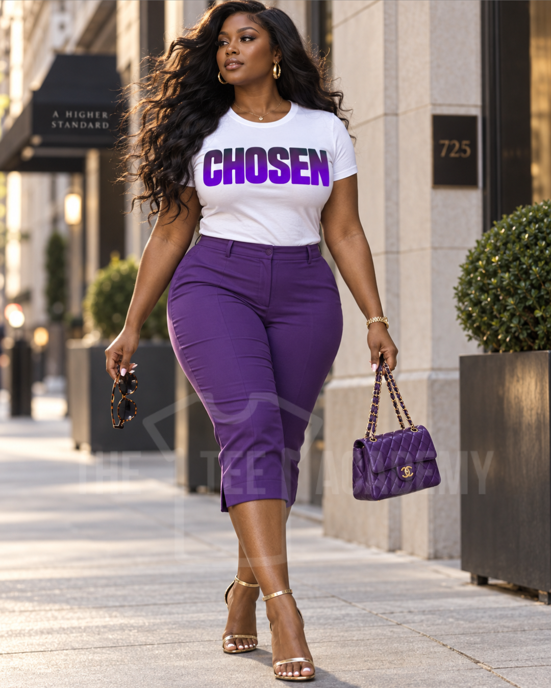 (Purple) Chosen-Matte Clear Film Screen Print Transfer