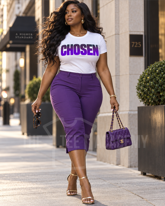 (Purple) Chosen-Matte Clear Film Screen Print Transfer