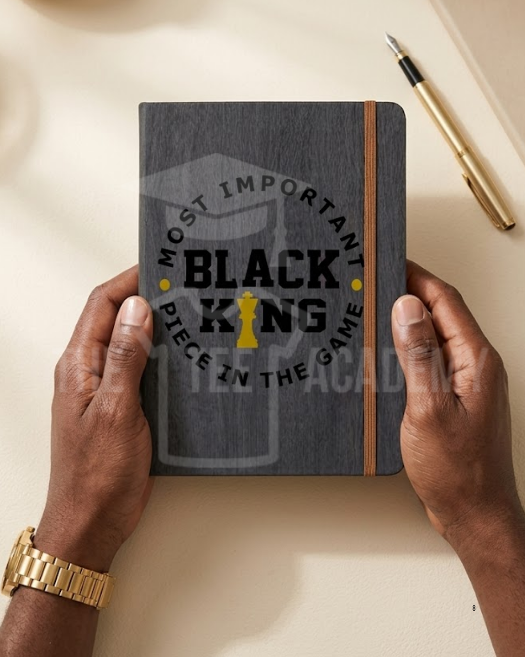UV DTF Planner/Tumbler Cover Decal- Black King