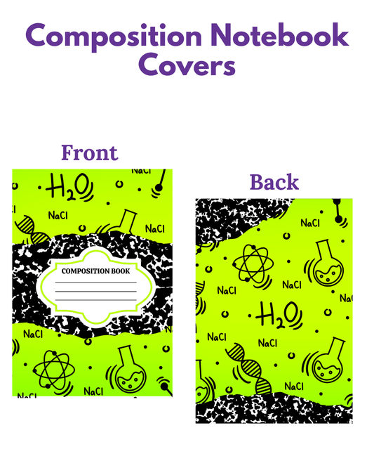 Composition Notebook Covers-  Back To School/Science