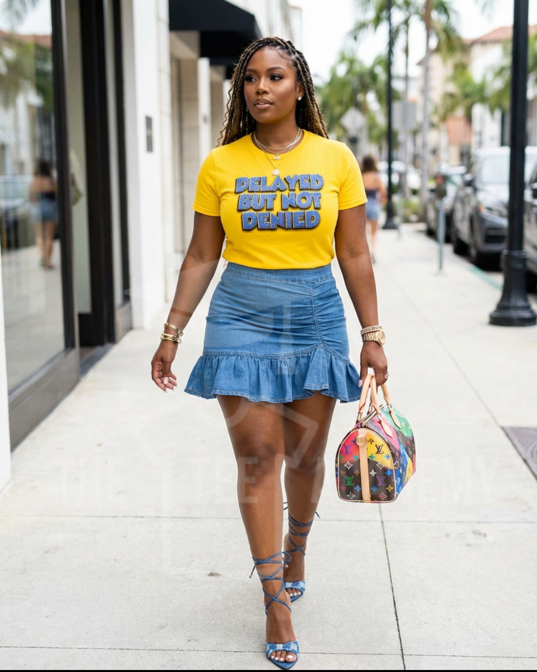 Delayed But Not Denied- Matte Clear Film Screen Print Transfer