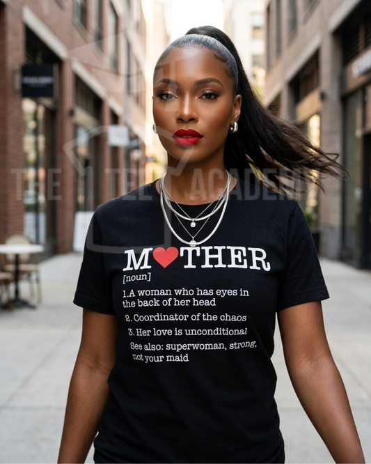 Mother (noun)- Matte Clear Film Screen Print Transfer