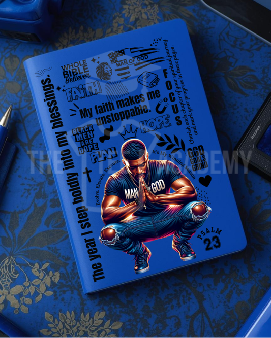 UV DTF Planner Cover Decal- Step Boldly Into Blessings (Man)