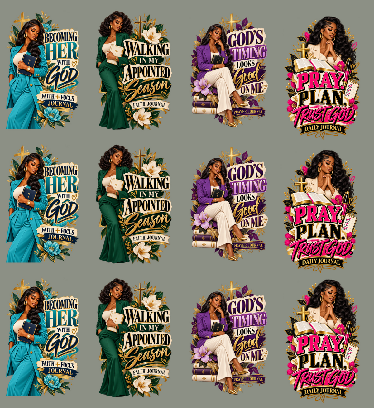 New Faith Babes Premade 22x24 UV DTF Gangsheet
