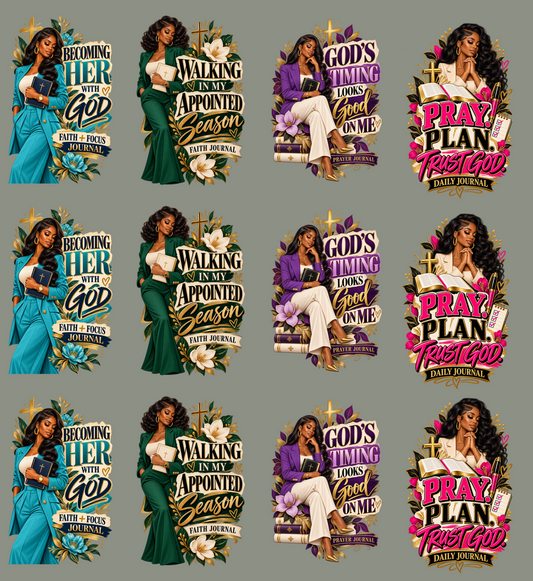 New Faith Babes Premade 22x24 UV DTF Gangsheet