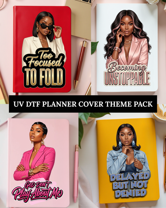 Focused Babe Bundle- UV DTF Planner Cover Theme Pack