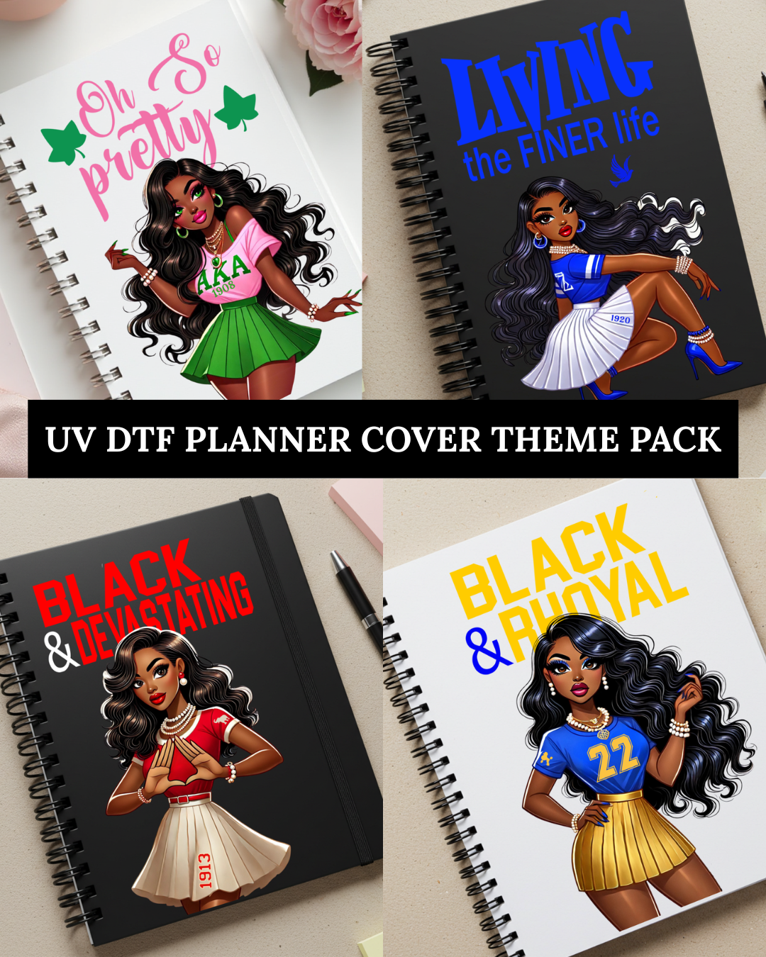 Soro Babes- UV DTF Planner Cover Theme Pack