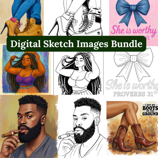 Digital Sketch Images Bundle