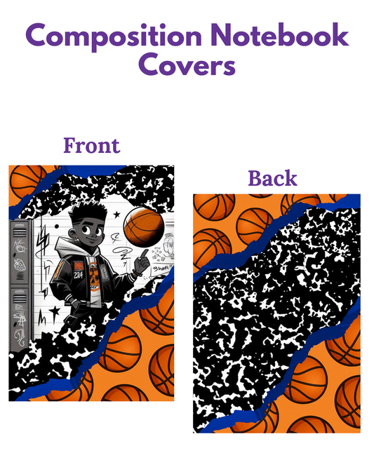 Composition Notebook Covers- BasketBall Boy