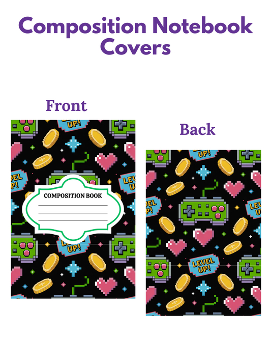Composition Notebook Covers- Video Games