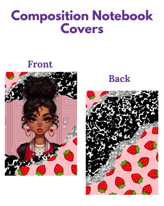 Composition Notebook Covers- Strawberry Doll