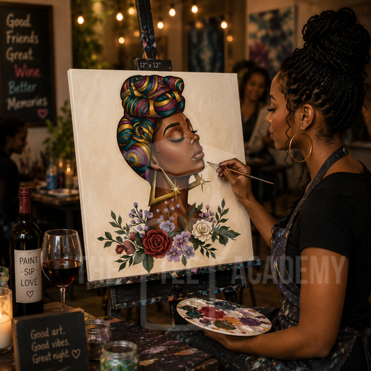 Headwrap Beauty-Screen Print Transfer