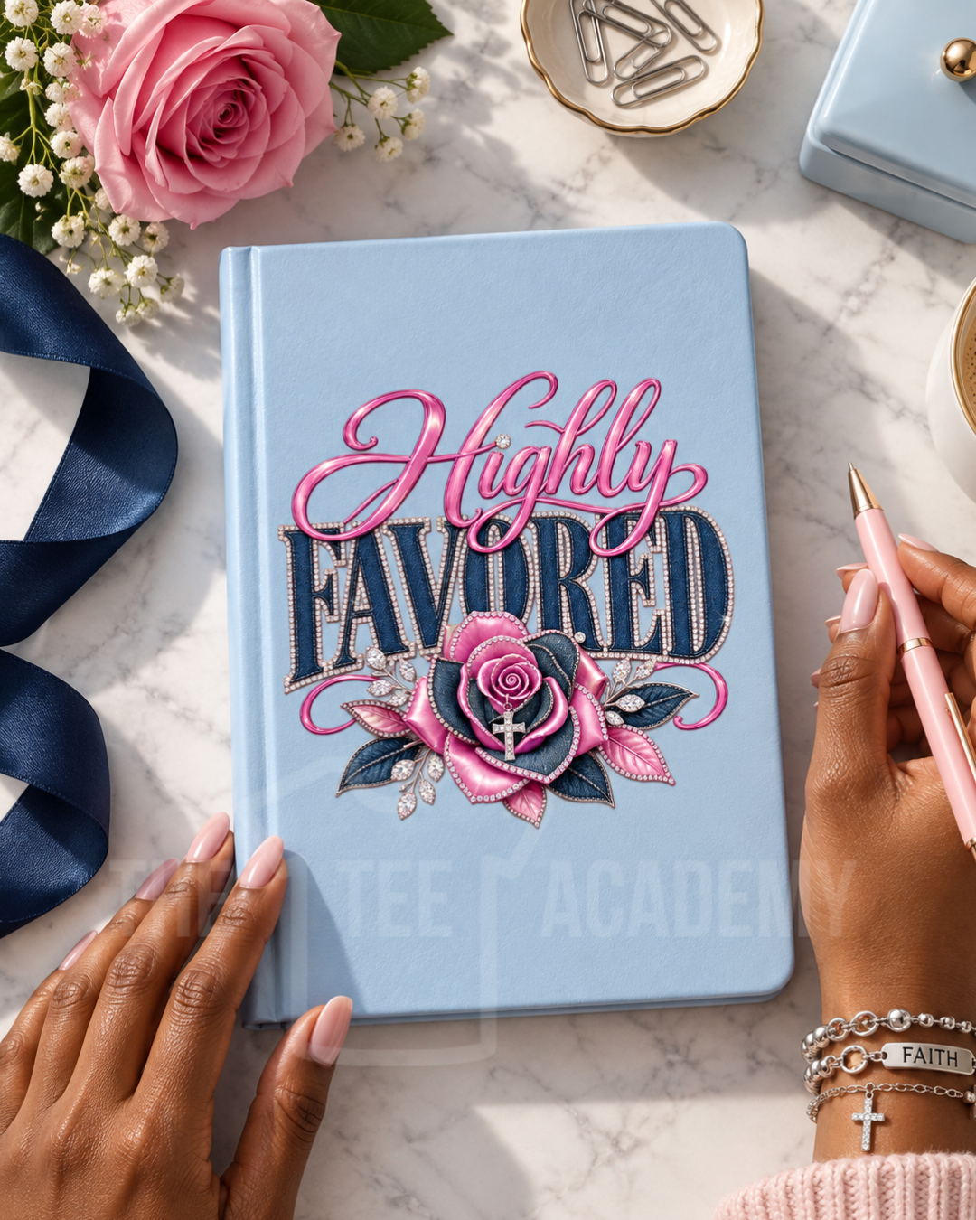 UV DTF Planner/Tumbler Decal- Highly Favored