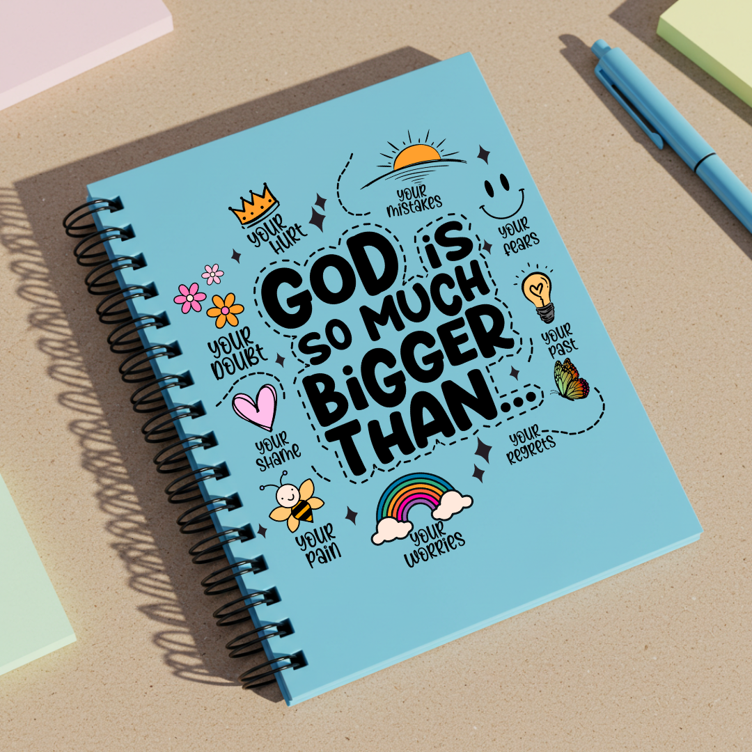 (Pre Order) UV DTF Planner Cover Decal- God Is Bigger Than