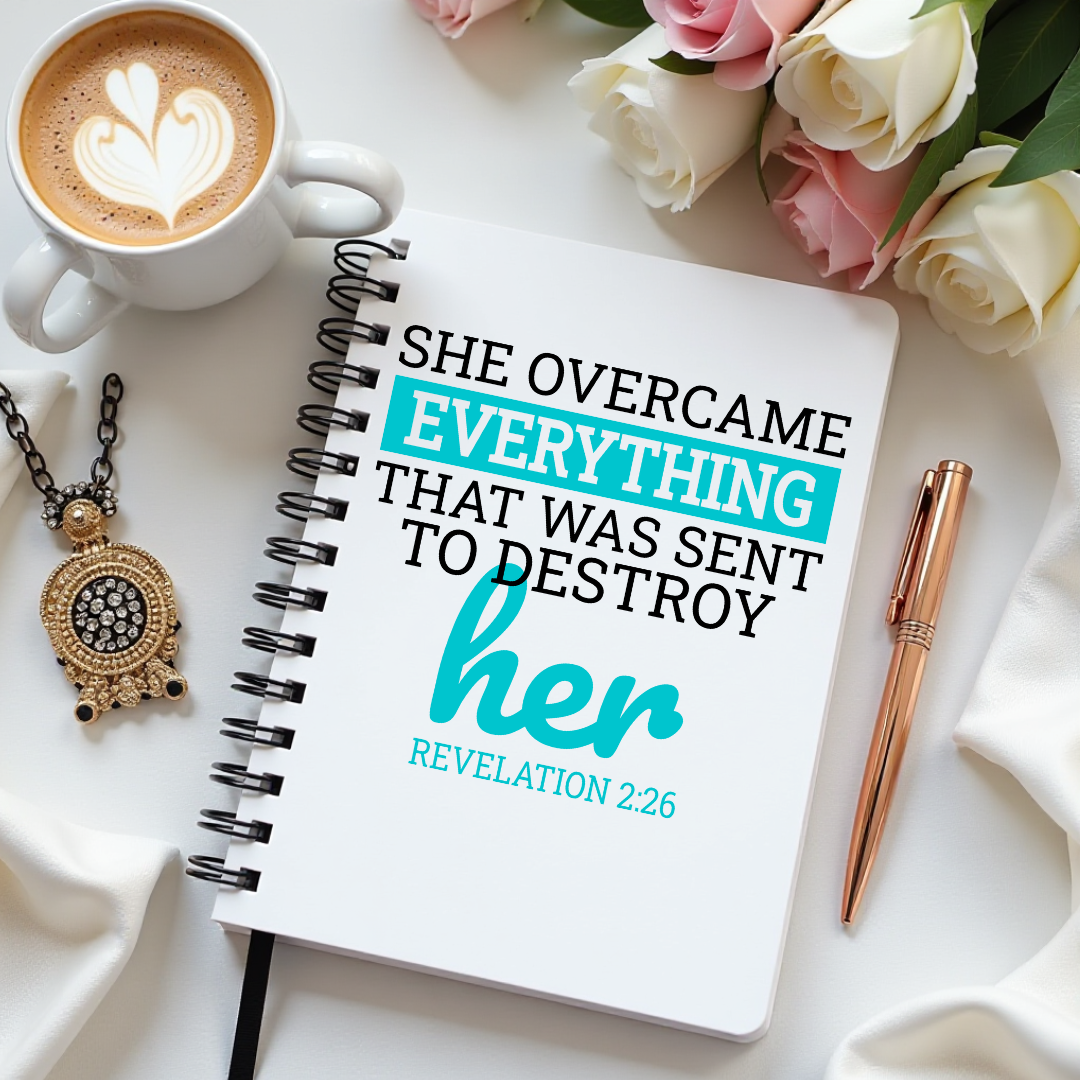 (Pre Order) UV DTF Planner Cover Decal- She Overcame Everything