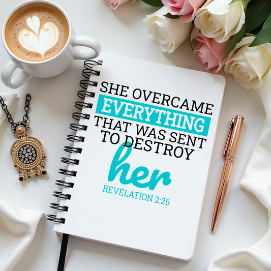 (Pre Order) UV DTF Planner Cover Decal- She Overcame Everything