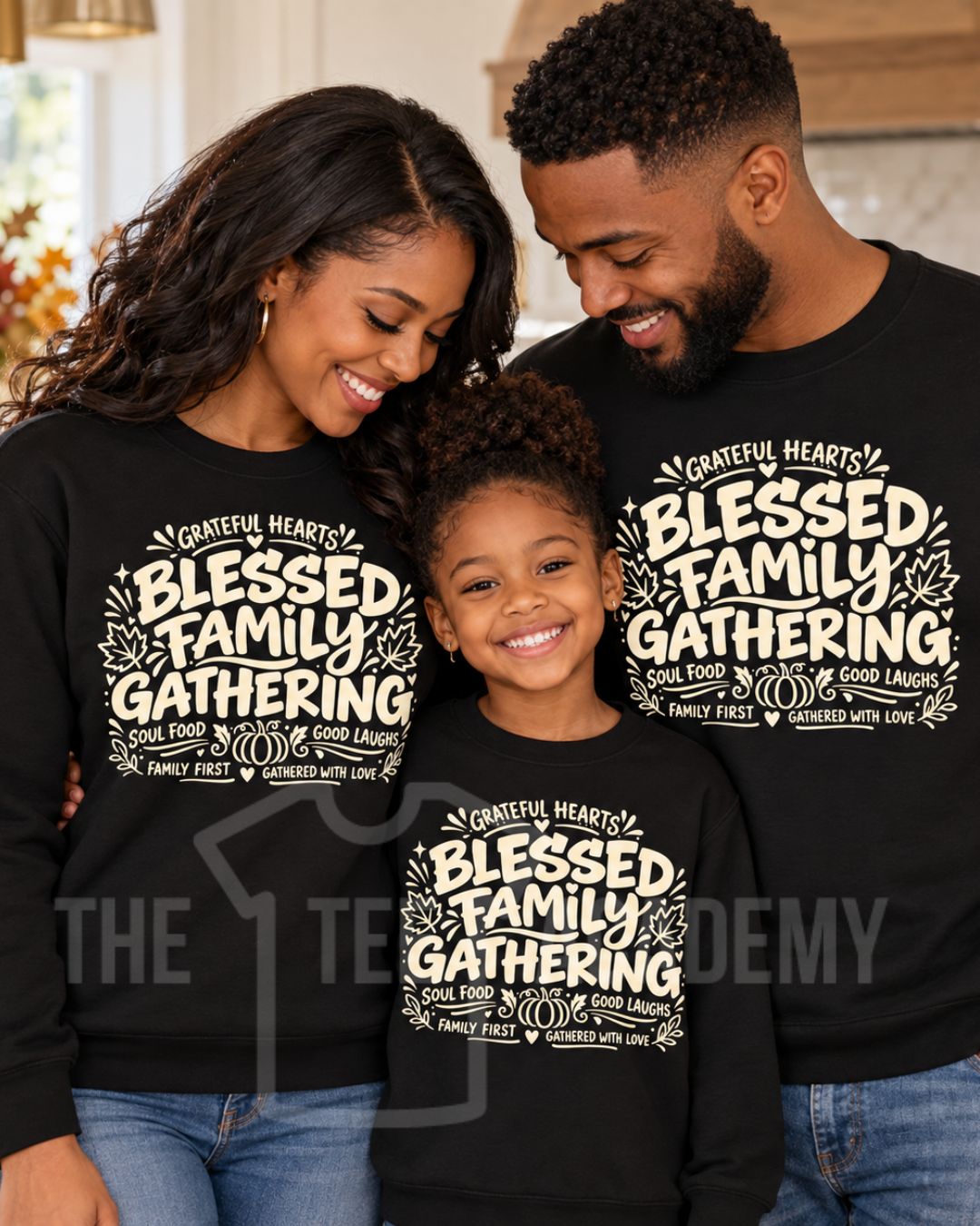 Blessed Family Gathering screen print transfer design