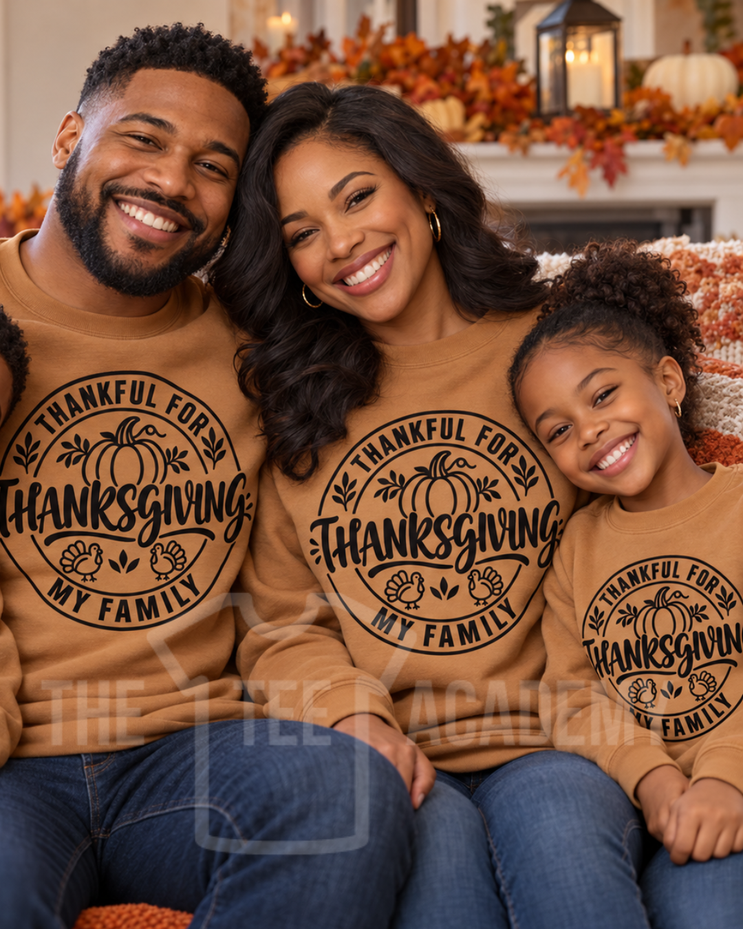 Thankful For My Family screen print transfer design